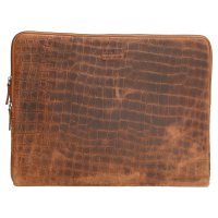Ko�en� pouzdro na notebook, jednoduch� spisovka 17373 hn�d� 15,6", Old West
