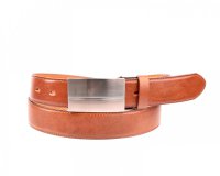 P�nsk� ko�en� spole�ensk� opasek s plnou sponou 35-020-1PS-42 cognac NEW, Penny Belts