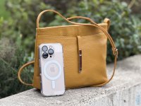 D�msk� ko�en� crossbody kabelka 5085 tmav� �lut�, MAXFLY