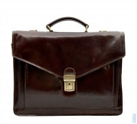 P�nsk� ko�en� aktovka IL Giglio 902 tmav� hn�d�, IL GIGLIO