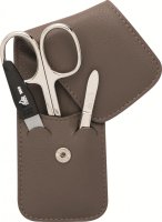 Mal� kvalitn� manik�ra sada 3 d�ly v ko�en�m pouzd�e 9208 hn�d� - taupe, Erbe Solingen