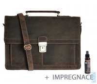 P�nsk� ko�en� aktovka 1881/H hn�d� NEW + Collonil Carbon Pure, Lagen