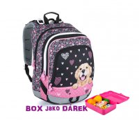 Lehk� �koln� batoh s pejskem ALFA 21 A BLACK/PINK + box zdarma, Bagmaster