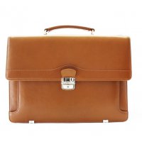 Velk� ko�en� aktovka 6002 sv�tle hn�d� cognac, Arwel