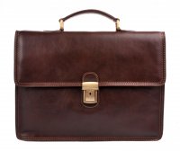 Ko�en� aktovka 904-B tmav� hn�d�, IL GIGLIO