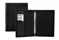 Ko�en� spisovka s krou�kovou vazbou 119-0358-60 �ern�, Arwel