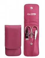 Cestovn� manik�ra v ko�en�m pouzd�e 9079 r��ov�, Erbe Solingen