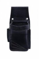 Ko�en� pouzdro na kas�rku LUX A �ern� hn�d� troj�heln�ky 131001, Hajn