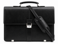 P�nsk� ko�en� aktovka s kapsou na notebook 13,3" Walter 112-5056 �ern� matn�, Arwel