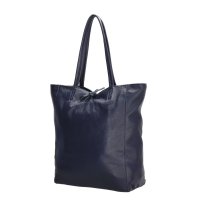 Velk� modr� ko�en� kabelka L624 tmav� modr�, CHARM LONDON