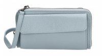 Mal� ko�en� kabelka na mobil L626-018 sv�tle modr� - modern� psan��ko, CHARM LONDON