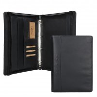 Ko�en� zipov� spisovka A4 s krou�kovou mechanikou 7073 �ern�, Lagen