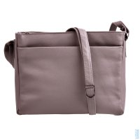 Ko�en� kabelka p�es rameno LB-206 hn�d� taupe, New bags leather