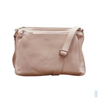 Ko�en� crossbody kabelka 5542 r��ov� pudrov�, MAXFLY