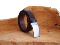 P�nsk� ko�en� spole�ensk� opasek s plnou sponou 35-020-2PS-40 tmav� hn�d� velikost 95 cm v pase, Penny Belts