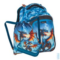 Mal� �koln� set LUMI 26 D batoh, s��ek a pen�l - drak, lehk� ergonomick� set pro prv���ky, Bagmaster